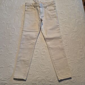 Gymboree boys size 6 super skinny cream twill stretchy adjustable pants NWT